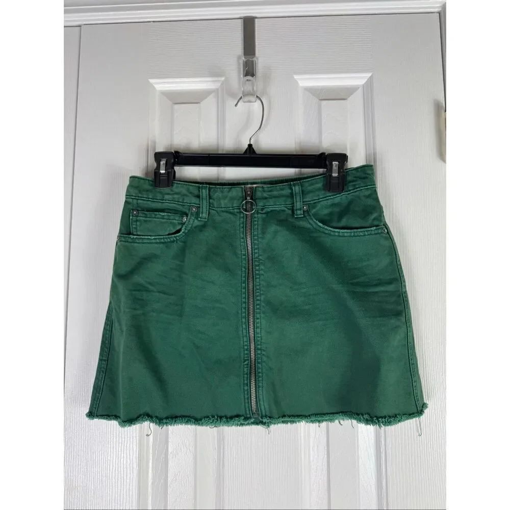 Free People Womens Green Mini Skirt Size 27
